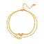 Εικόνα της "Hearts" Anklet, 18K Gold Plated Steel