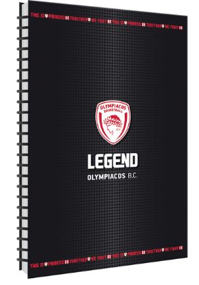 Εικόνα της Τετράδιο σπιράλ Α4 2 θεμ. - Ολυμπιακός Μπάσκετ 5