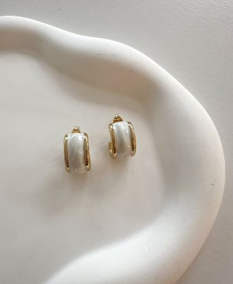 Εικόνα της White Oval Hoops