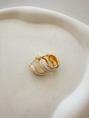 Εικόνα της White Gold Hoops