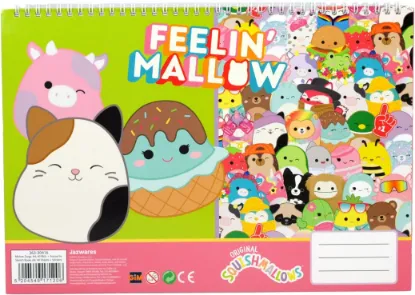 Εικόνα της Squishmallows Μπλοκ Ζωγραφικής Α4+Stickers