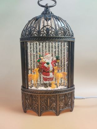 Εικόνα της Χριστουγεννιάτικο Φανάρι (Στρογγυλό με Αγιο Βασίλη)