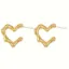 Εικόνα της Σκουλαρίκια ατσάλινα χρυσές καρδιές