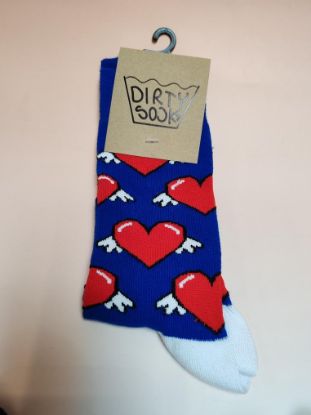 Εικόνα της DIRTY SOCKS ΚΟΚΚΙΝΕΣ-ΜΠΛΕ ΚΑΡΔΟΥΛΕΣ