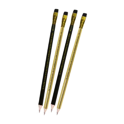 Εικόνα της Μολύβι με Γόμα Μαύρο - Χρυσό (4 σχέδια)