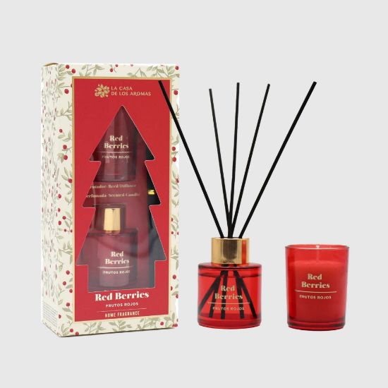 Εικόνα της Xmas Σετ με αρωματικό χώρου 50ml και κερί 50gr κόκκινα φρούτα