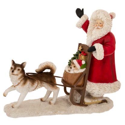 Εικόνα της ΚΟΚΚΙΝΗ ΦΙΓΟΥΡΑ ΑΓΙΟΥ ΒΑΣΙΛΗ ΣΕ ΕΛΚΗΘΡΟ ΜΕ ΣΚΥΛΟ 