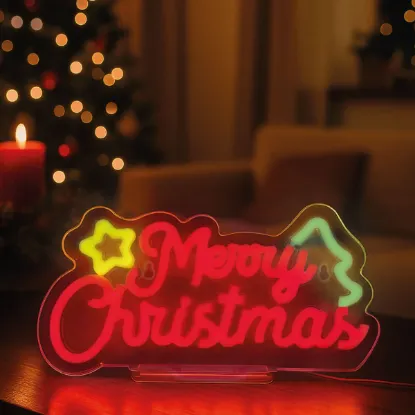 Εικόνα της Neon Effect Led Lamp - Merry Xmas - It's a Sign