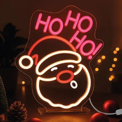 Εικόνα της Neon-Effect LED Lamp - Santa Claus - It's a Sign