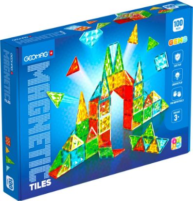 Εικόνα της Geomag Magnetic Tiles Gems 100pcs.
