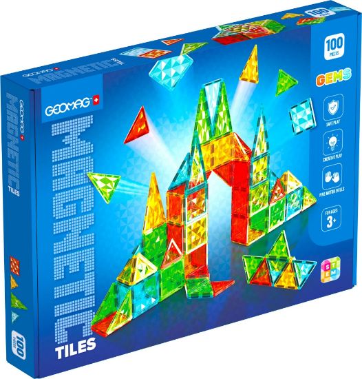 Εικόνα της Geomag Magnetic Tiles Gems 100pcs.