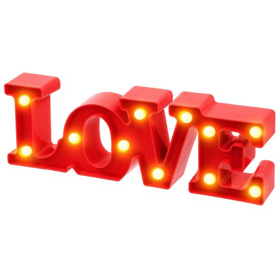 Εικόνα της Love Επιτραπέζιο Διακοσμητικό 10Led 30x10,5x4cm