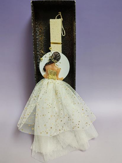 Εικόνα της ΛΑΜΠΑΔΑ ΝΥΦΗ ΜΕ ΧΡΥΣΑΦΙ ΦΟΡΕΜΑ ΚΑΙ ΦΩΣ