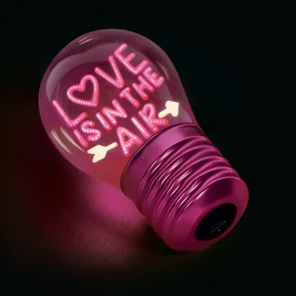 Εικόνα της Decorative Lightbulb-Shaped Table Lamp - Love is in the Air - Bulb Fiction