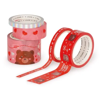 Εικόνα της Set of 5 Decorative Teddy Bear Paper Sticky Tapes - Tape By Tape