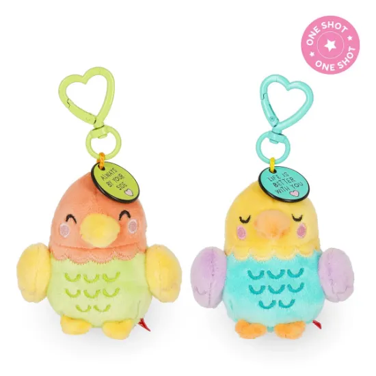 Εικόνα της 2 Key Rings with a Stuffed Toy - Super Soft! - Tiny