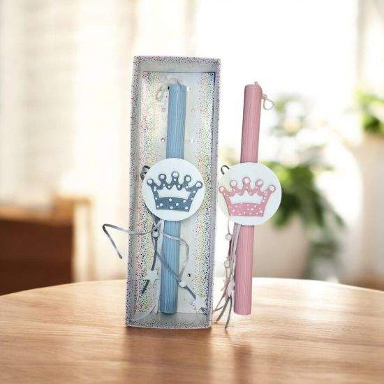 Εικόνα της ΛΑΜΠΑΔΑ ΓΚΡΙ-ΡΟΖ ΜΕ ΚΟΡΩΝΑ