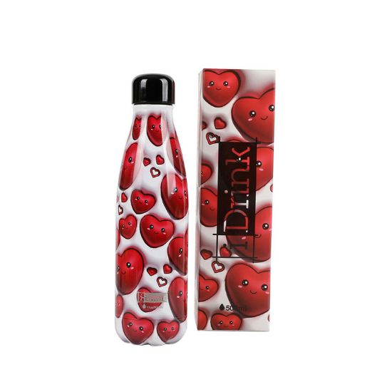 Εικόνα της ΠΑΓΟΥΡΙ i DRINK ID0456 THERM BOTTLE 500ml 3D HEART