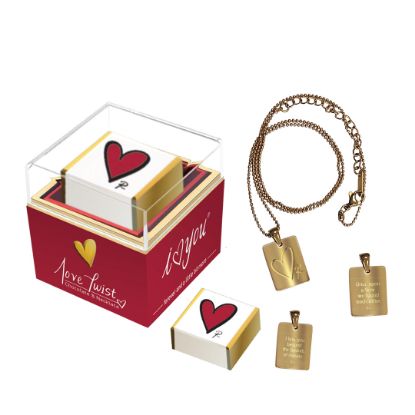 Εικόνα της ΣΟΚΟΛΑΤΑΚΙ & ΚΟΣΜΗΜΑ ΡΕΝΕ LOVE TWIST - I LOVE YOU