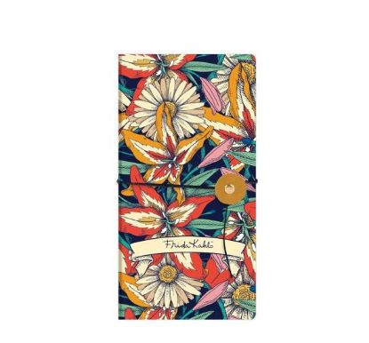 Εικόνα της F.Kahlo σημειωματάριο κορδ.slim 9x18 λευκο