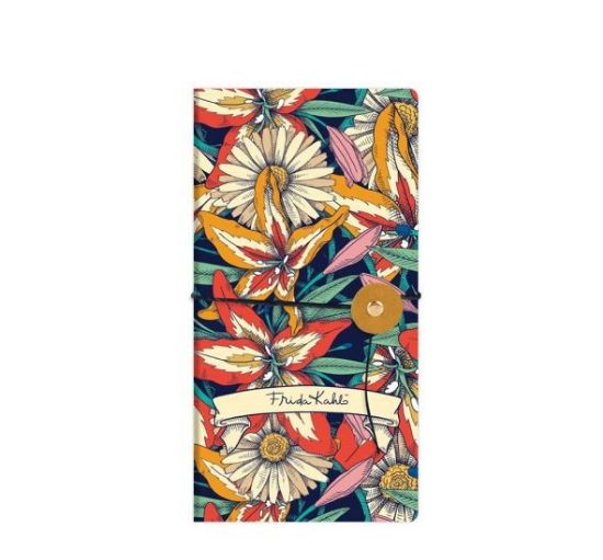 Εικόνα της F.Kahlo σημειωματάριο κορδ.slim 9x18 λευκο