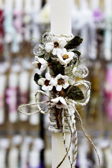 Εικόνα της Πασχαλινή λαμπάδα  Σύνθεση 1864 Με Πεταλούδα Ύψος 25