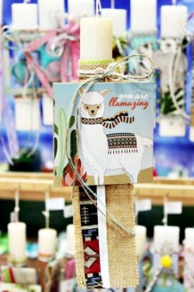 Εικόνα της Πασχαλινή λαμπάδα  καδράκι λάμα Ύψος 25