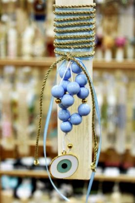 Εικόνα της Πασχαλινή λαμπάδα 23Δ38 Κομπολόι Μάτι MAP83 25x3.5