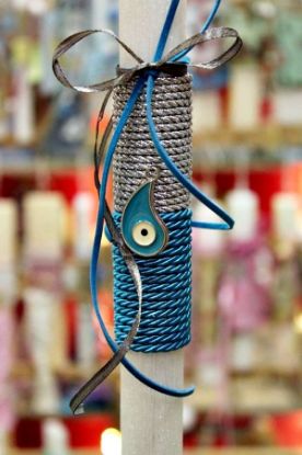 Εικόνα της Πασχαλινή λαμπάδα  Στρογγυλό Μάτι Ύψος 25 εκ