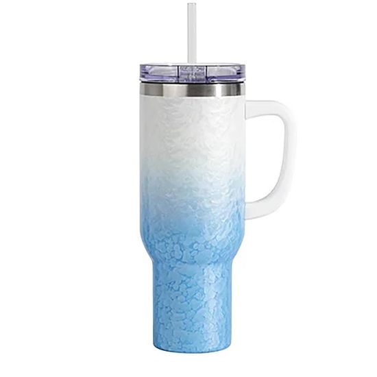 Εικόνα της Travel Tumbler 1200ml (WhiteBlue) 3D Puffy Cloud - Plastic Handle
