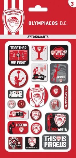 Εικόνα της Αυτοκόλλητα Puffy - Ολυμπιακός Μπάσκετ 3