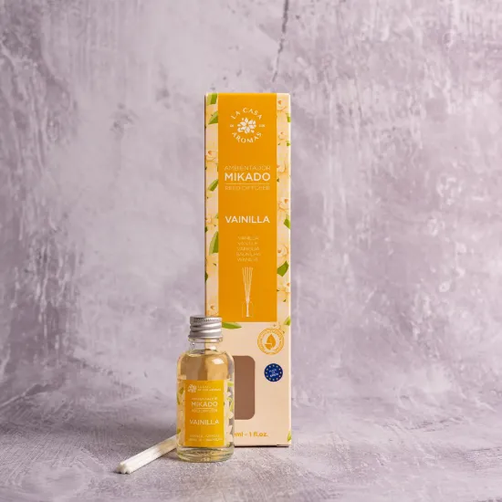 Εικόνα της Αρωματικό χώρου με sticks βανίλια (σε κουτί) 30ml