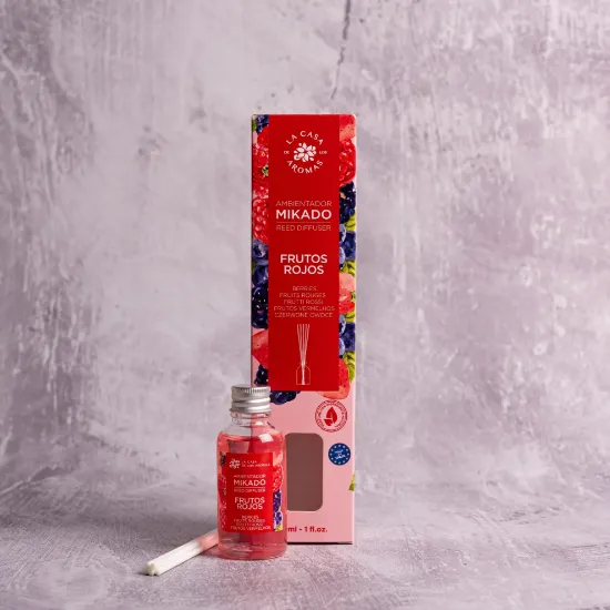 Εικόνα της Αρωματικό χώρου με sticks κόκκινα φρούτα (σε κουτί) 30ml