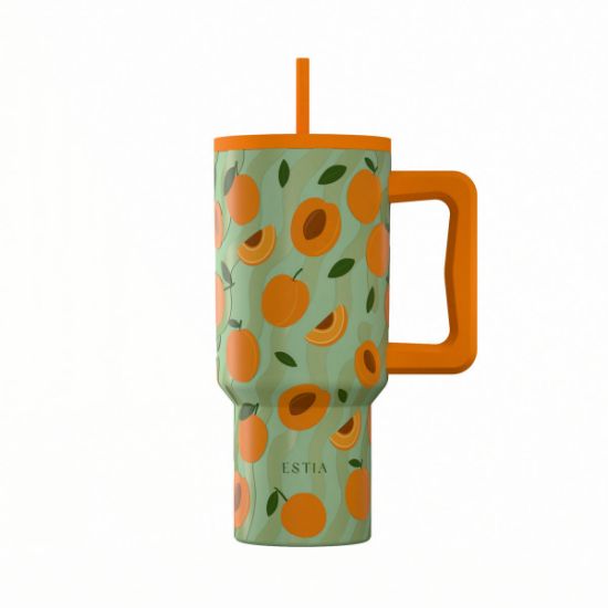 Εικόνα της ΘΕΡΜΟΣ STRAW TUMBLER XL SAVE THE AEGEAN 900ml PEACH GARDEN
