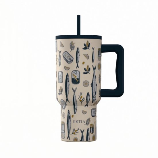 Εικόνα της ΘΕΡΜΟΣ STRAW TUMBLER XL SAVE THE AEGEAN 900ml SALT LIFE