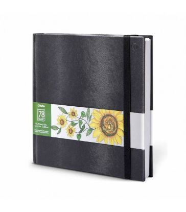Εικόνα της SQUARE MARKER SKETCHBOOK 21 X 21CM - ΣΚΛΗΡΟ ΕΞΩΦΥΛΛΟ ΜΕ ΛΑΣΤΙΧΟ OHUHU