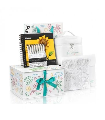 Εικόνα της Ohuhu Gift Box 72 Μαρκαδόρων Brush & Chisel, Sketchbook & Fineliners