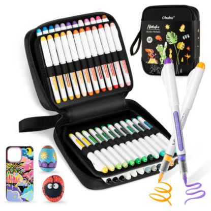 Εικόνα της Ohuhu Direct-ink Acrylic Markers Nahuku Σετ 48 Ανεξίτηλων Ακρυλικών Μαρκαδόρων