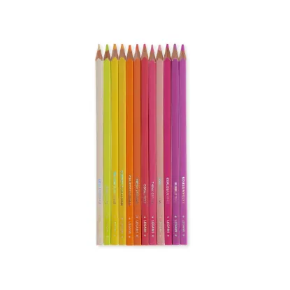 Εικόνα της Set of 12 Colouring Pencils in Sunset Palette - Live Colourfully