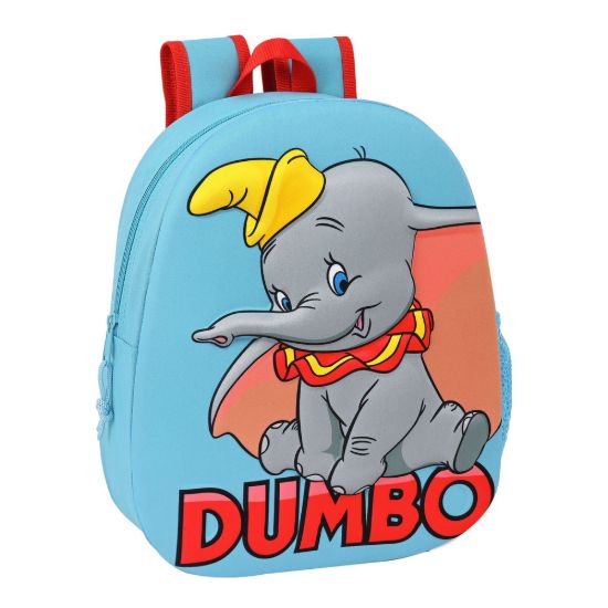 Εικόνα της Σχολική Τσάντα 3D Disney Dumbo Κόκκινο Ανοιχτό Μπλε