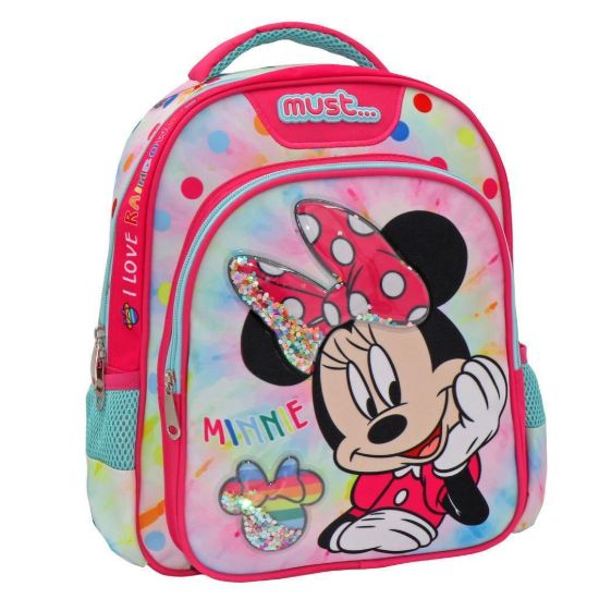 Εικόνα της Minnie I Love Rainbow Σχολική Τσάντα Πλάτης Νηπιαγωγείου Πολύχρωμη