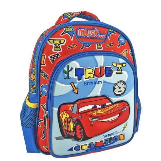 Εικόνα της ΣΧΟΛΙΚΗ ΤΣΑΝΤΑ ΠΛΑΤΗΣ ΝΗΠΙΟΥ DISNEY CARS TRUE CHAMPION MUST 2 ΘΗΚΕΣ