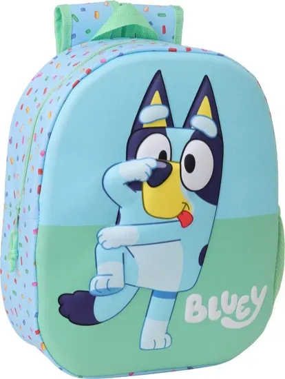 Εικόνα της Bluey 3D Σχολική Τσάντα Πλάτης Νηπιαγωγείου Γαλάζια