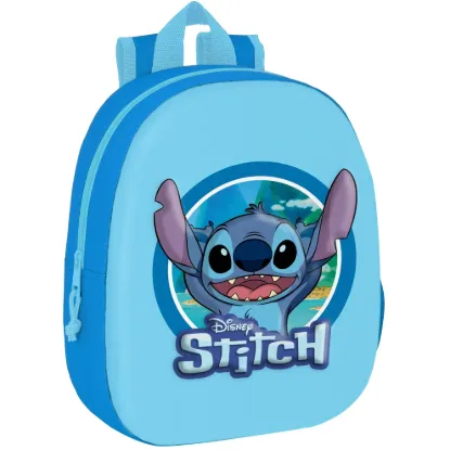 Εικόνα της Disney Lilo & Stitch Backpack, 3D True Blue- 33 x 27 x 10 cm