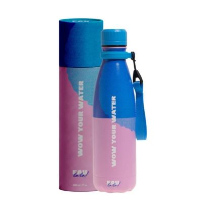 Εικόνα της Θερμός από Ανοξείδωτο Ατσάλι - Blue, Light Blue & Pink (500ml) - Eau Lala