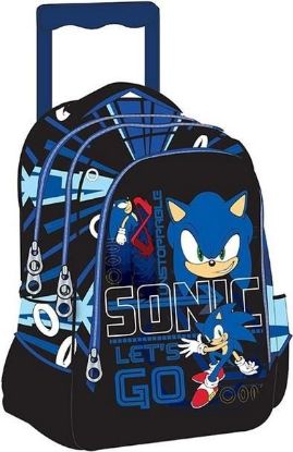 Εικόνα της Σχολική Τσάντα Τρόλεϊ Δημοτικού Sonic Μαύρο