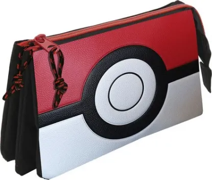 Εικόνα της Pokemon Pokeball Triple Case Κασετίνα με 2 Θήκες Μαύρη Κόκκινη