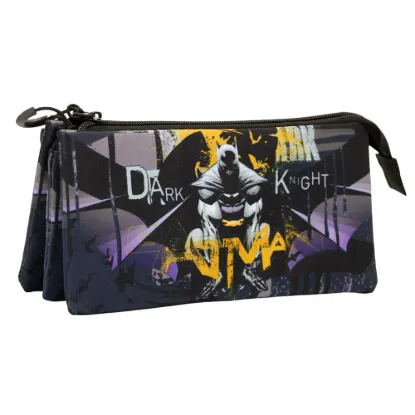 Εικόνα της DC Comics Batman Dark Night-FAN Triple Pencil Case, Grey