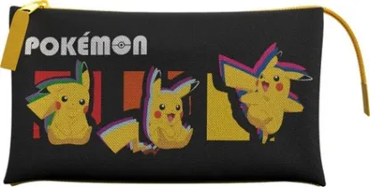 Εικόνα της Pokemon Κασετίνα με 3 Θήκες Μαύρη