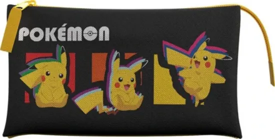 Εικόνα της Pokemon Κασετίνα με 3 Θήκες Μαύρη